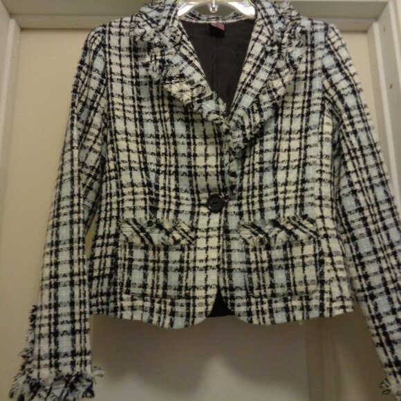 STAR BLUE JEANS INDIGO RISING TEXTURED WOVEN LADY JACKET W BLUE L - Picture 8 of 9